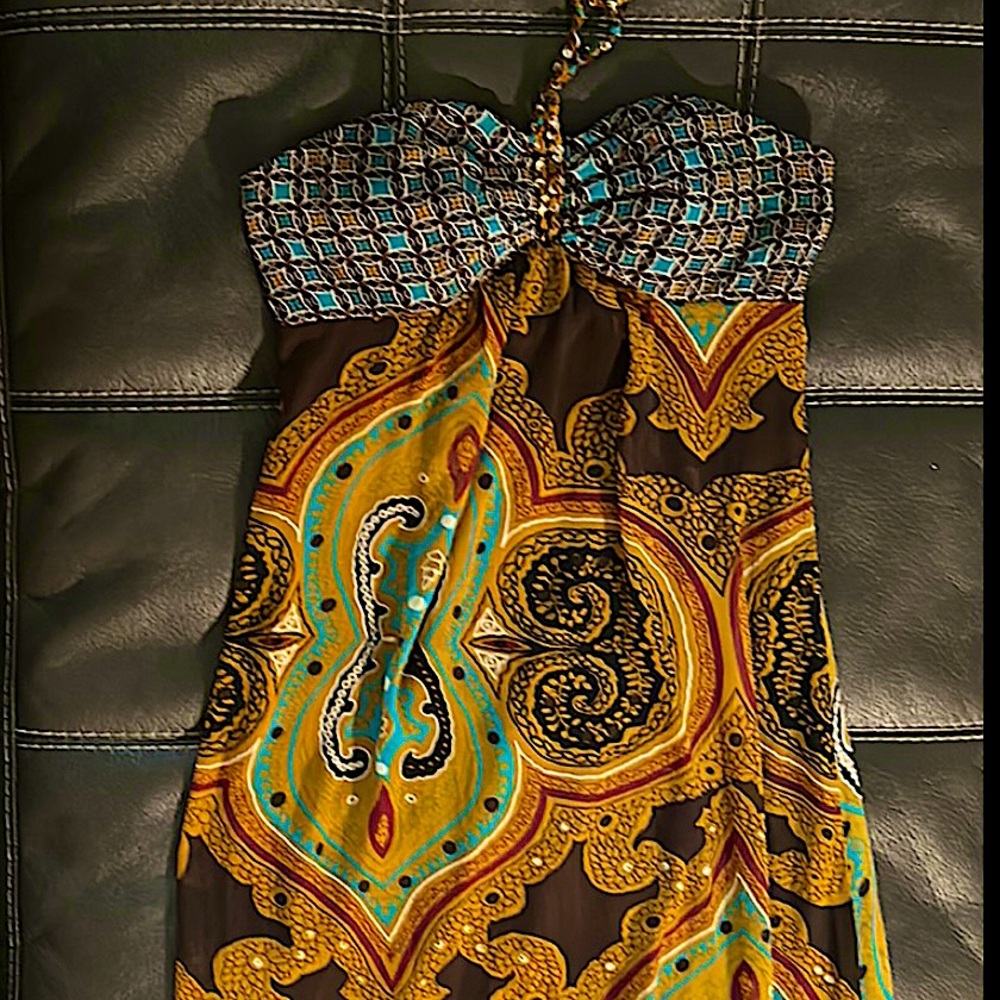 Beautiful brown and blue sun dress 👗